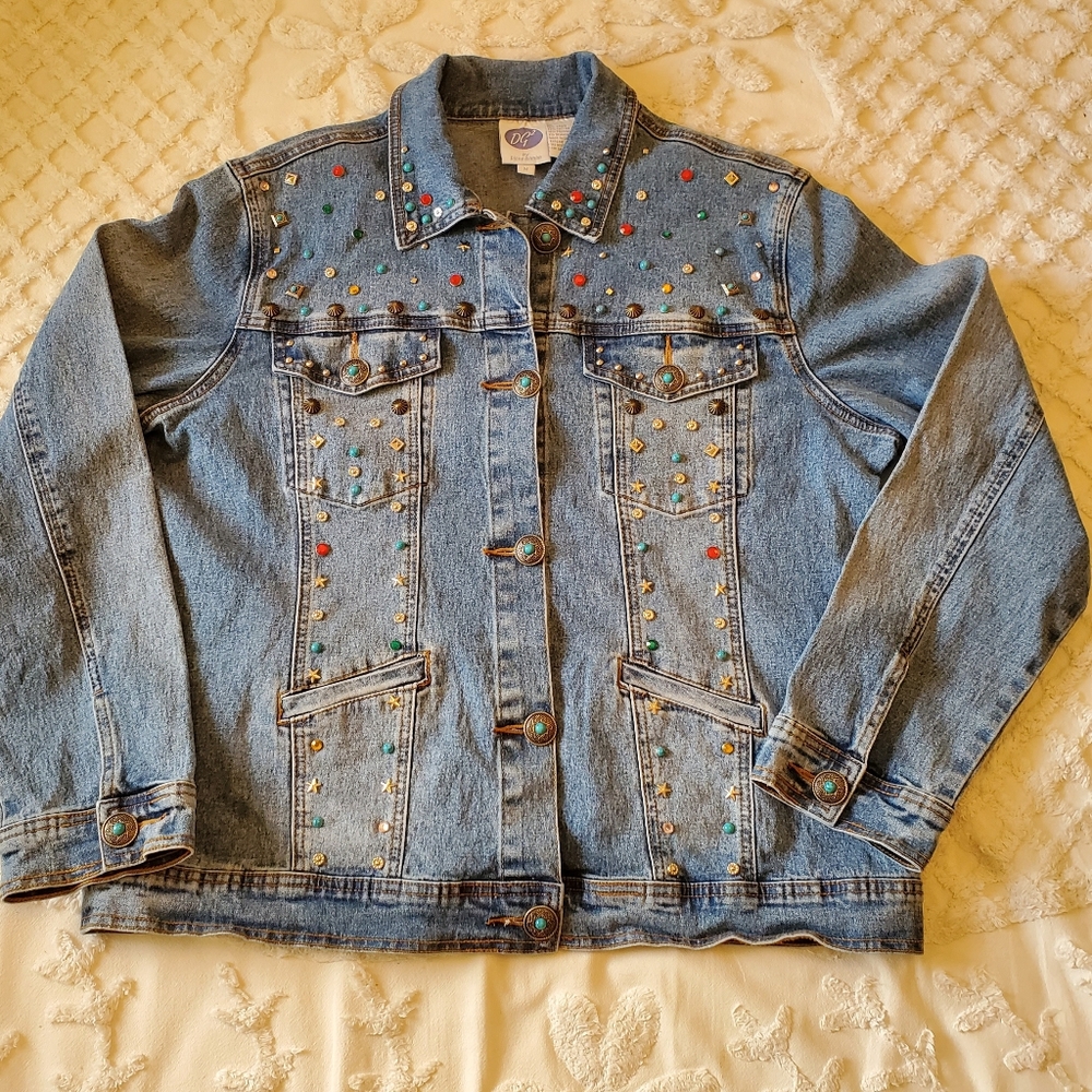 DG2 Embellished Jean Jacket M